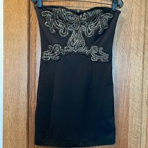 Free People embellished strapless mini dress